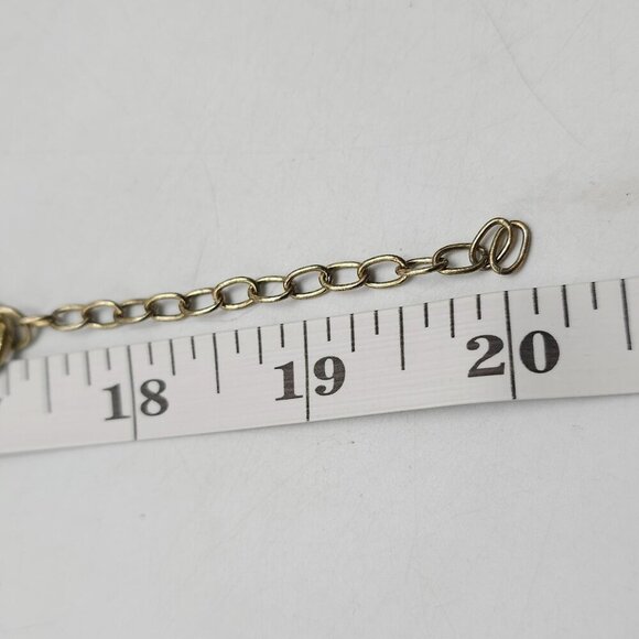 Vintage Multi Strand Gold Tone Necklace With Faux Pearls & Floral Accents - Picture 5 of 5